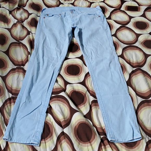 Pre-owned! Women Blue True Religion Pants Size 26 - Picture 3 of 8